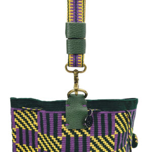 Adjustable strap with leather