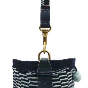 Leather shoulder strap with hook buckle