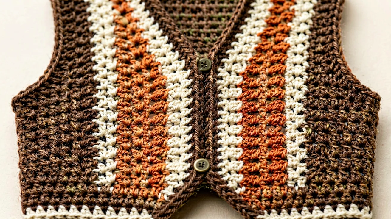 Counted stitch patterns forming structural mochila fabric through color changes